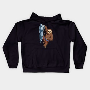 Sloth As A Mountaineer Kids Hoodie